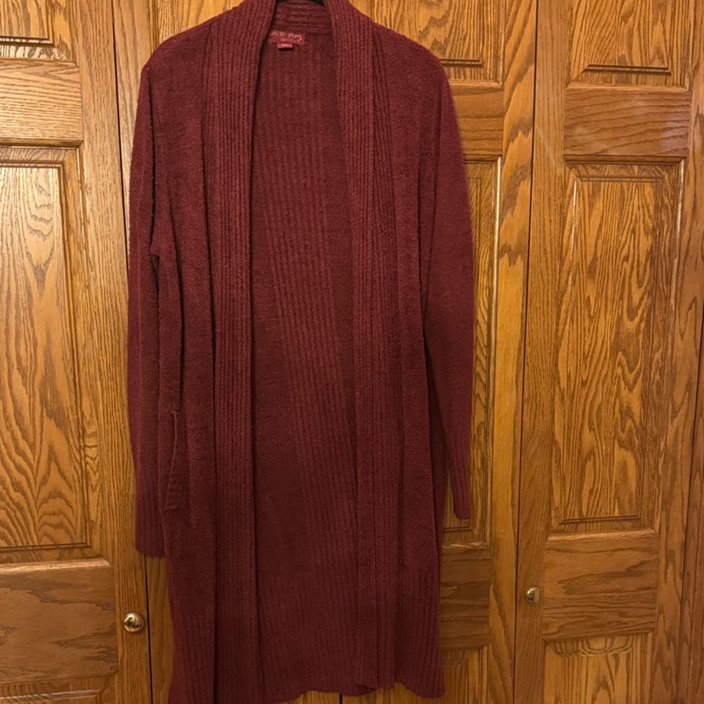 Barefoot Dreams Burgundy Long Cardigan